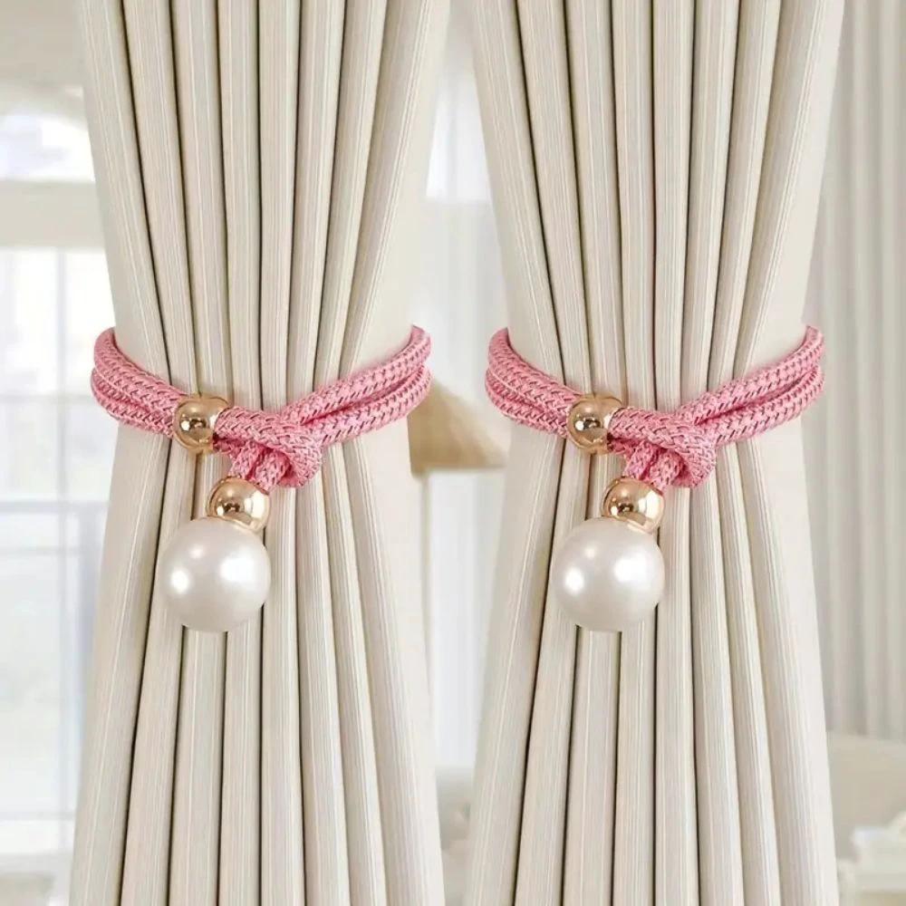 Lustrous Pearl Curtain Tie Back | 2 Pcs Set by Casa & Beyond