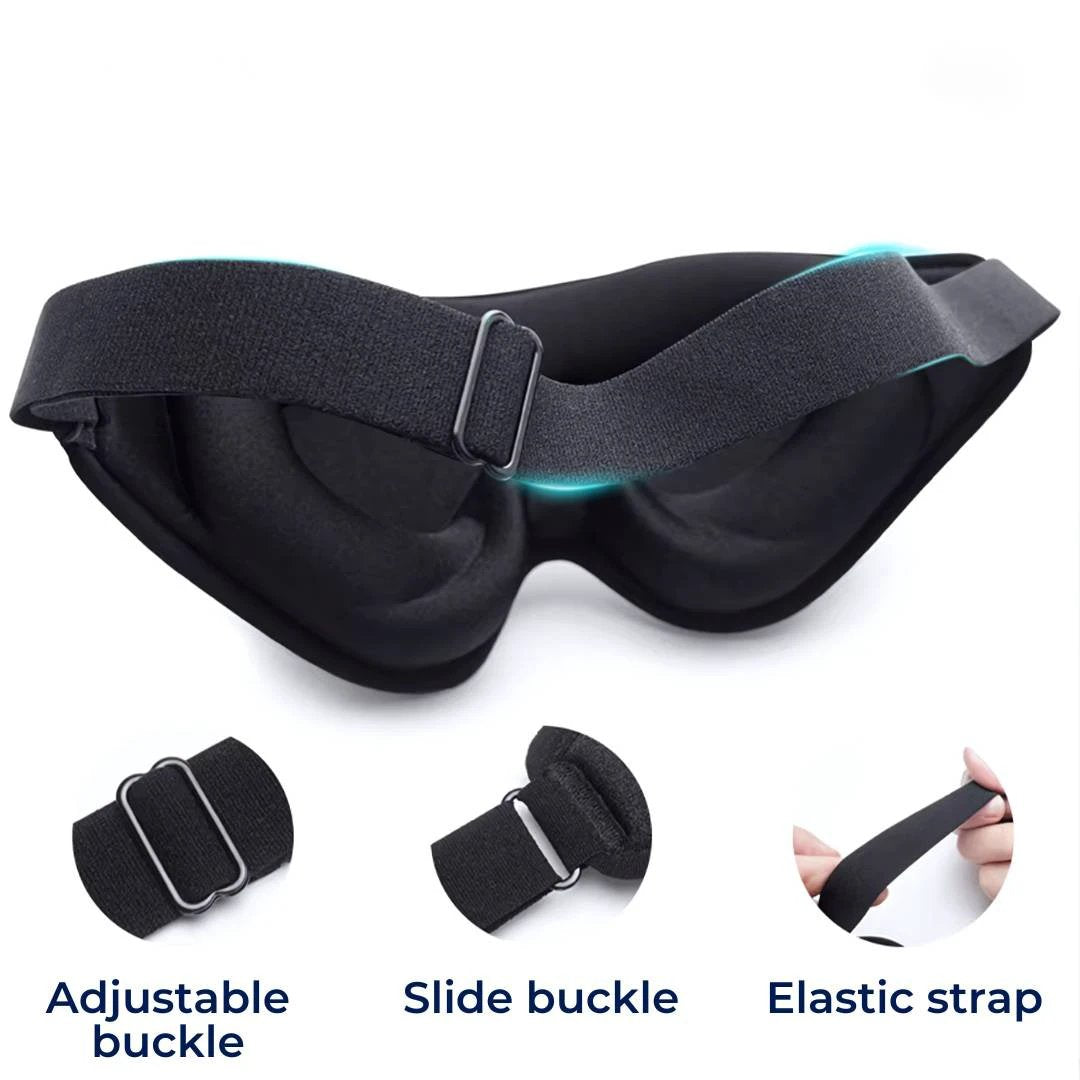 DreamSeal 3D Sleep Eye Mask | Light Blocking Mask - Sleep Blindfold - for Travel - Meditation - Insomnia - Deep Sleep - Adjustable Strap Bowlift by Bowlift