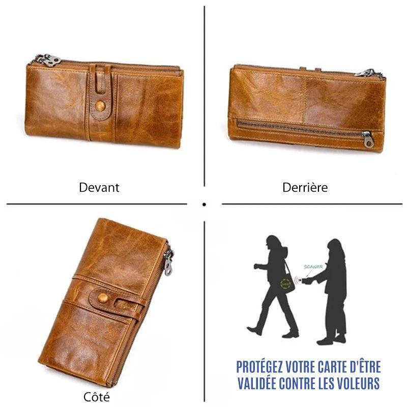 Long wallet made of genuine leather by Bowlift