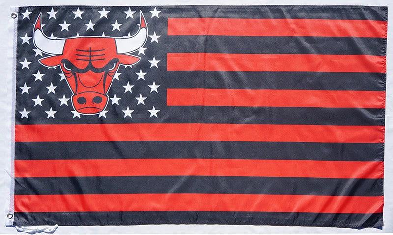 Chicago Bulls Flag-3x5FT Chicago Bull flags Banner-100% polyester by flagsshop