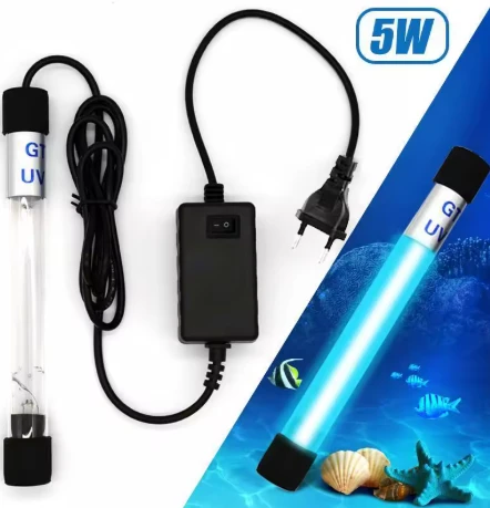 Efficient & Portable Handheld Strong UV Light Antiseptic Sterilization Lamp with Mercury Tube Light, High Intensity UV Light, Opaque Reflective Silver Foil, for Home, Office, Travel and More (US Plug) by BowLift