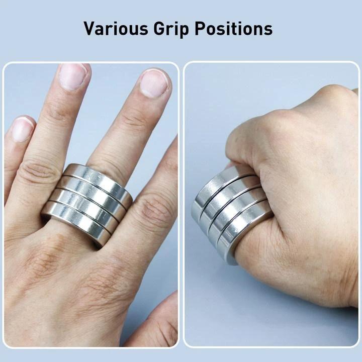 Foldable Four-Ring Titanium Steel Fidget Toy by BowLift