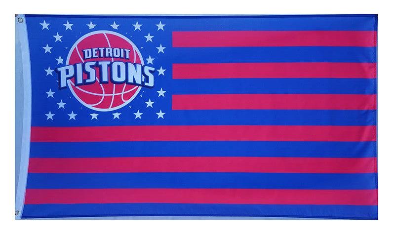Detroit Pistons Flag-3x5FT Banner-100% polyester by flagsshop