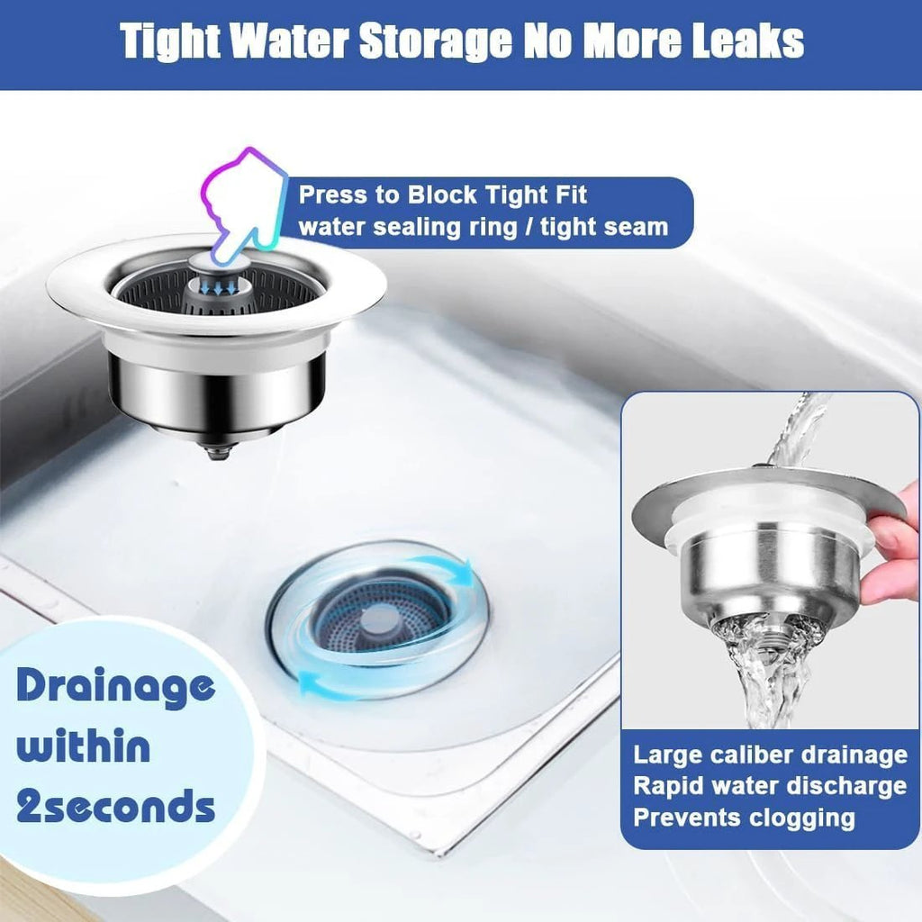 New Upgraded Sink Bounce Core Drain Strainer by BowLift