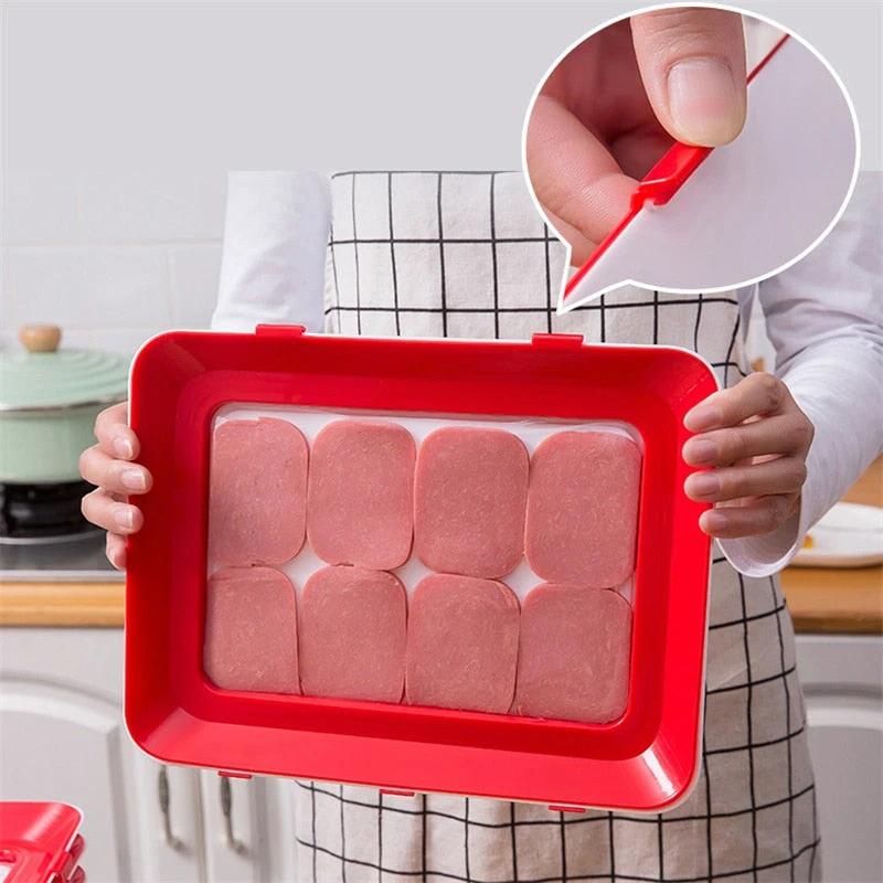 6pcs Creative Vacuum Food Preservation Tray Plate Storage Organizer by Bowlift