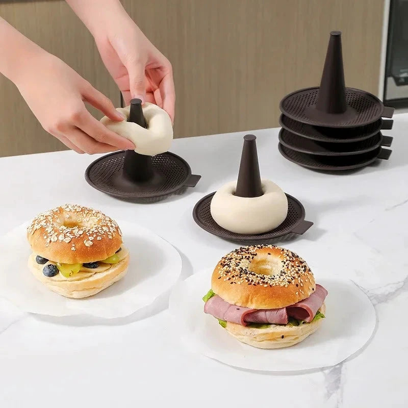 6pcs Kitchen Silicone Conical Baking Pastry Molds Doughnut Cake Pans by Bowlift