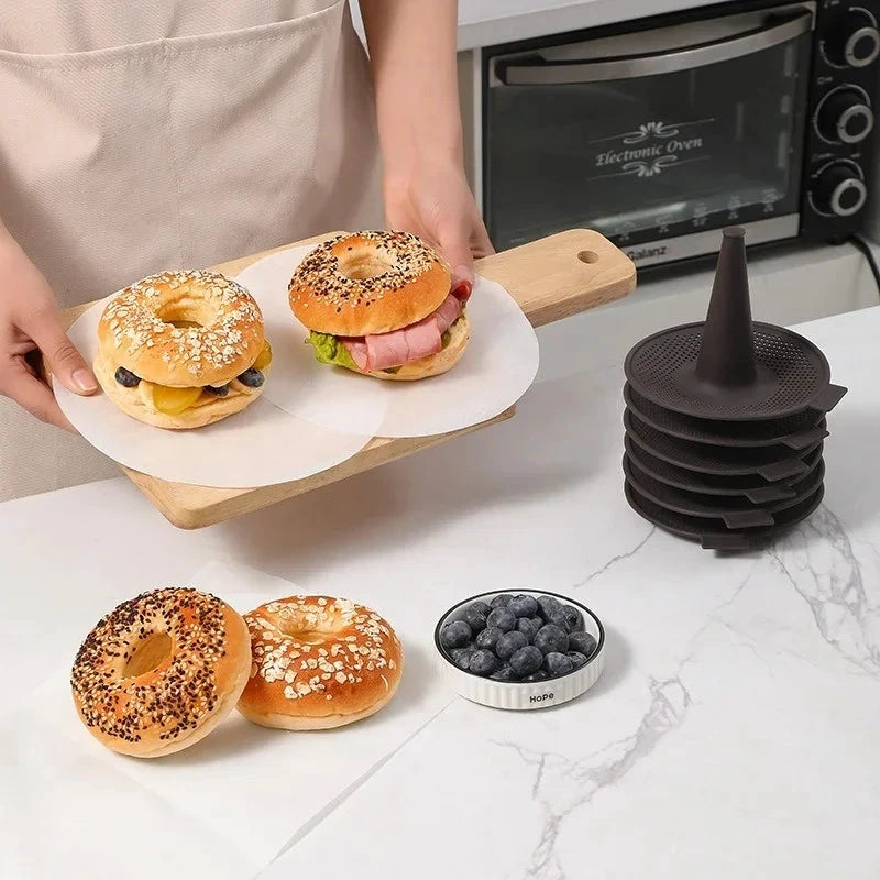 6pcs Kitchen Silicone Conical Baking Pastry Molds Doughnut Cake Pans by Bowlift