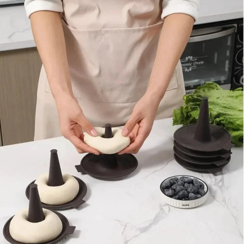 6pcs Kitchen Silicone Conical Baking Pastry Molds Doughnut Cake Pans by Bowlift
