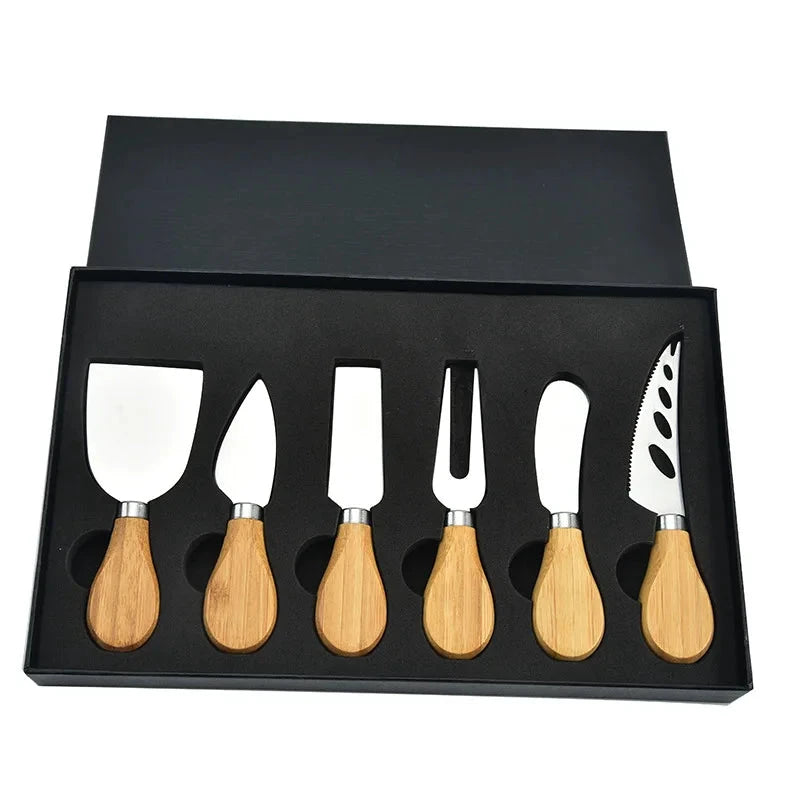 6pcs Stainless Steel Cheese Knives for Charcuterie Boards and Cutlery by Bowlift
