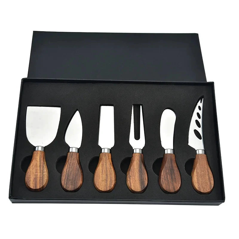 6pcs Stainless Steel Cheese Knives for Charcuterie Boards and Cutlery by Bowlift