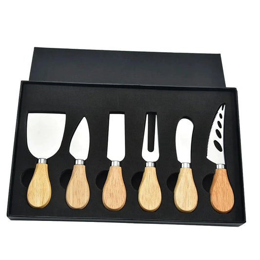 6pcs Stainless Steel Cheese Knives for Charcuterie Boards and Cutlery by Bowlift