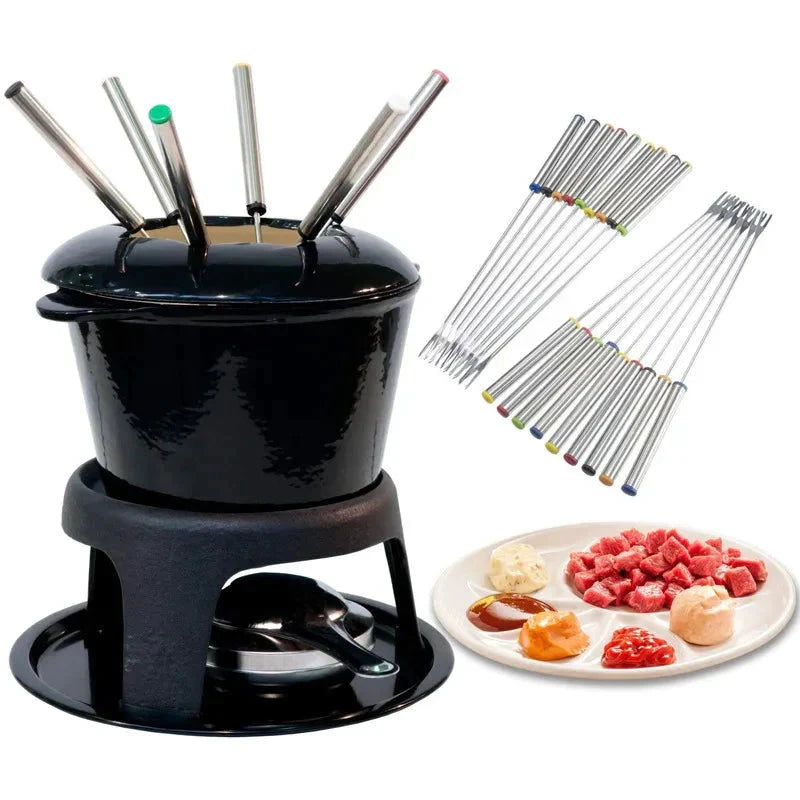 6Pcs Stainless Steel Chocolate Fork Cake Fruit Dessert Fork Set by Bowlift
