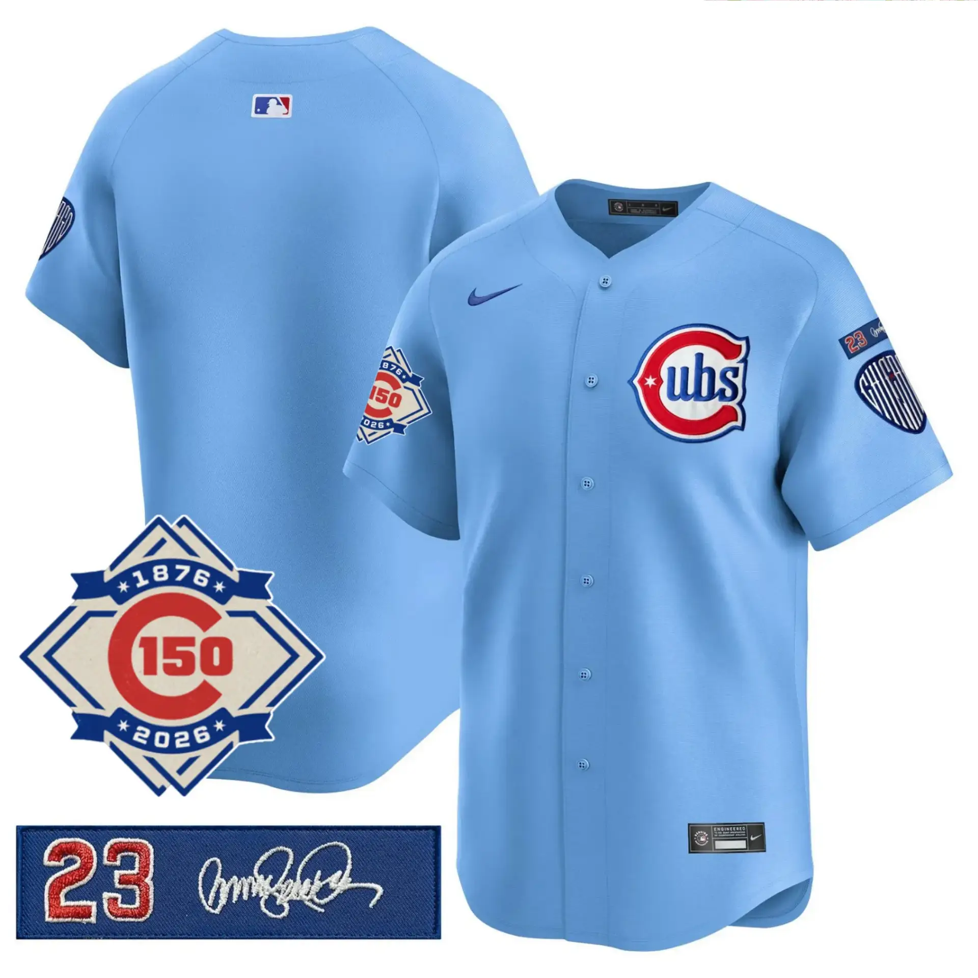 CHC Limited Jersey - 150th Anniversary & 'Ryno' Tribute Patch - All Stitched by Chicago Cubs