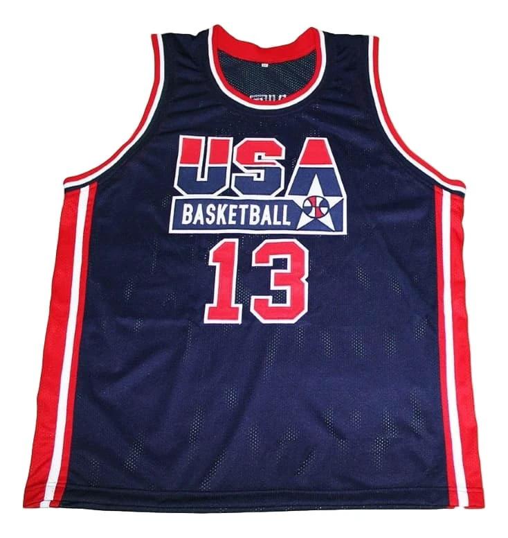 Shaquille O'Neal Jersey #13 Team USA Basketball Navy Blue by My store basketball