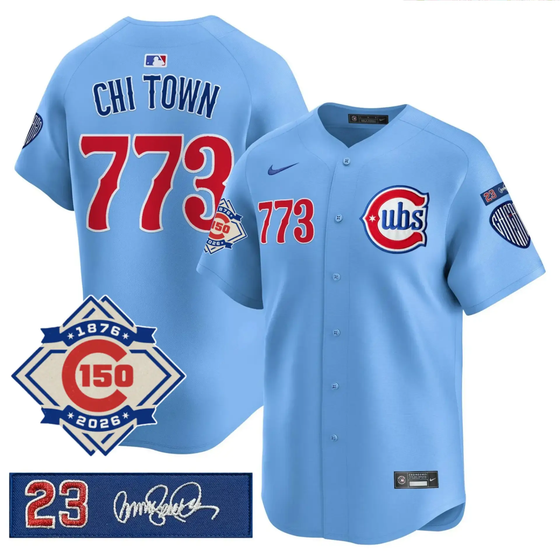 CHC Limited Jersey - 150th Anniversary & 'Ryno' Tribute Patch - All Stitched by Chicago Cubs