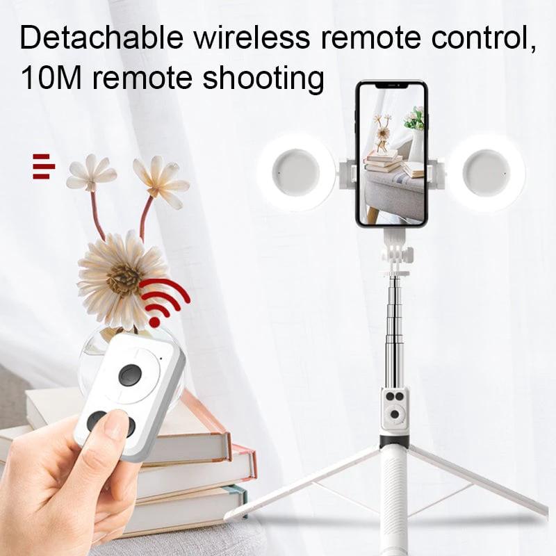 New 6 in 1 Selfie Stick With Fill Light by BowLift