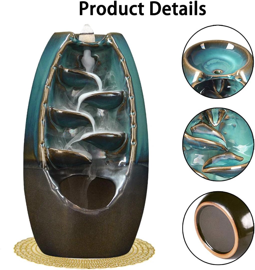 Mountain Incense Holder + FREE 7 Authentic Cones of Natural Fragrances Bowlift by Bowlift