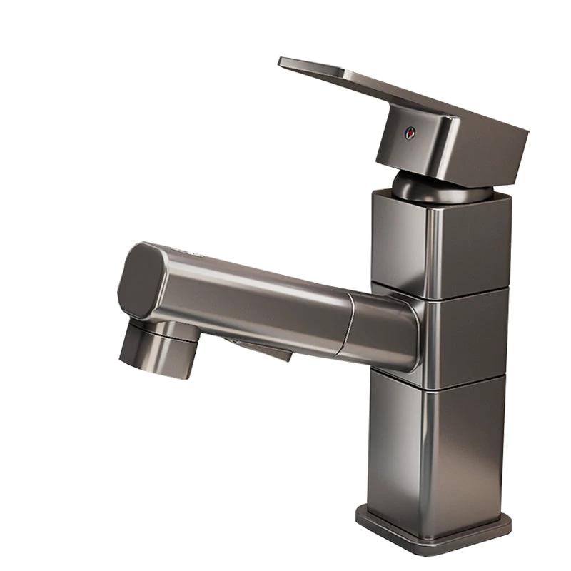 Bathroom Vessel Faucet Swivel Spout Single Handle Faucet with Pull-Out Spray Head by BowLift