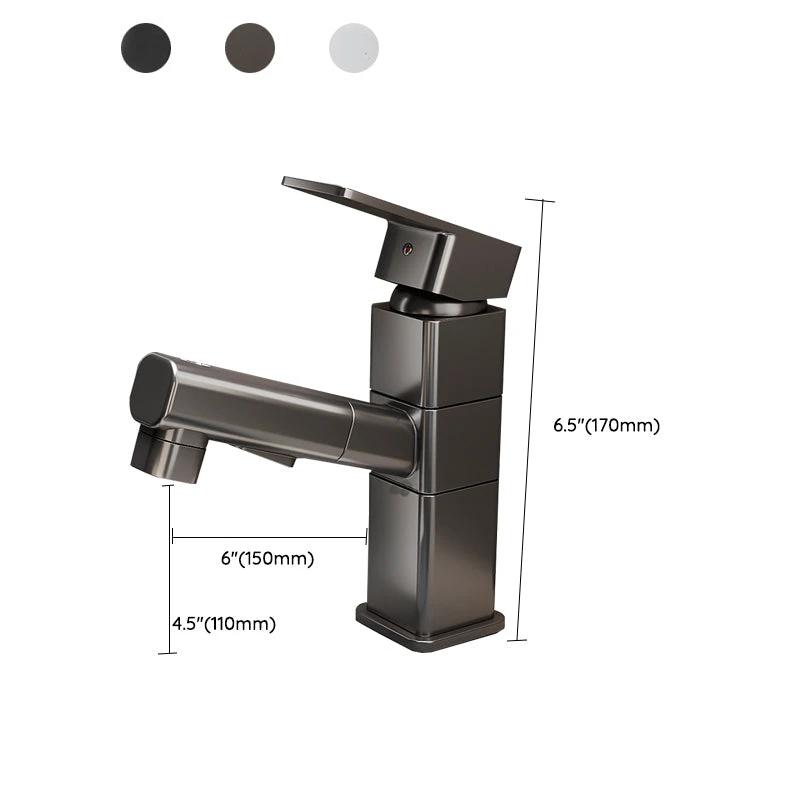 Bathroom Vessel Faucet Swivel Spout Single Handle Faucet with Pull-Out Spray Head by BowLift