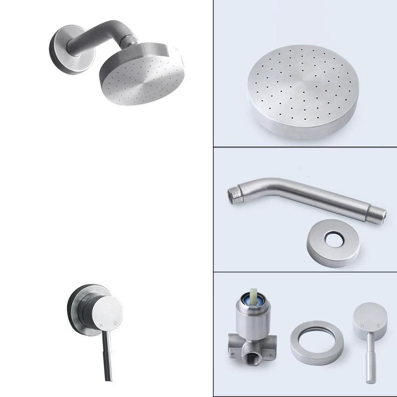 Stainless Steel Shower Combination Round Fixed Shower Head with Shower Arm by BowLift