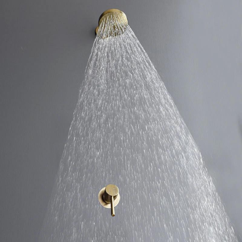 Stainless Steel Shower Combination Round Fixed Shower Head with Shower Arm by BowLift