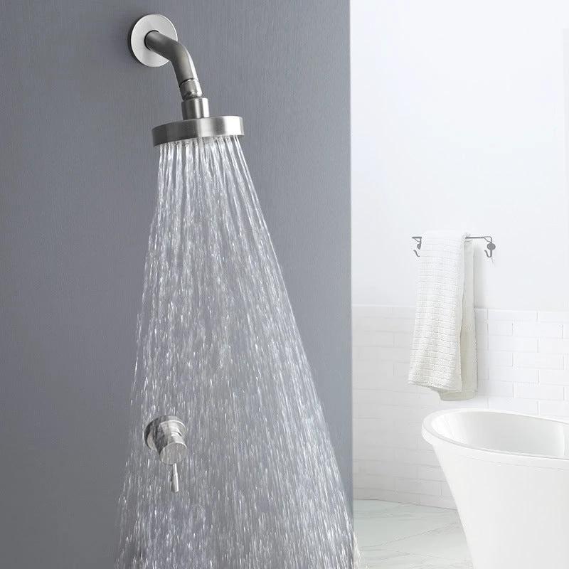Stainless Steel Shower Combination Round Fixed Shower Head with Shower Arm by BowLift