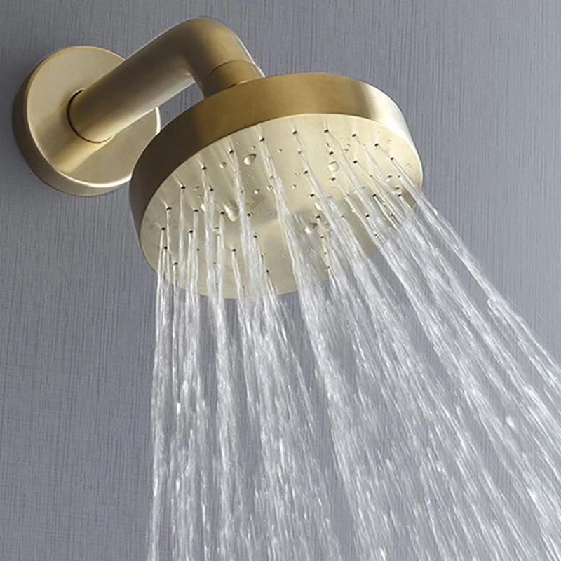 Stainless Steel Shower Combination Round Fixed Shower Head with Shower Arm by BowLift