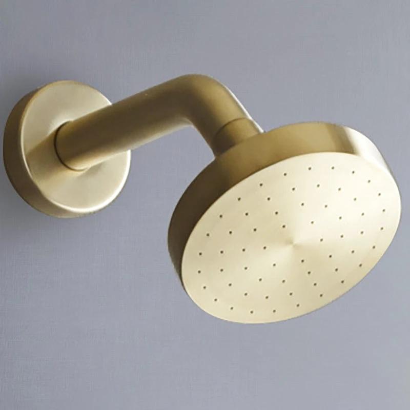 Stainless Steel Shower Combination Round Fixed Shower Head with Shower Arm by BowLift