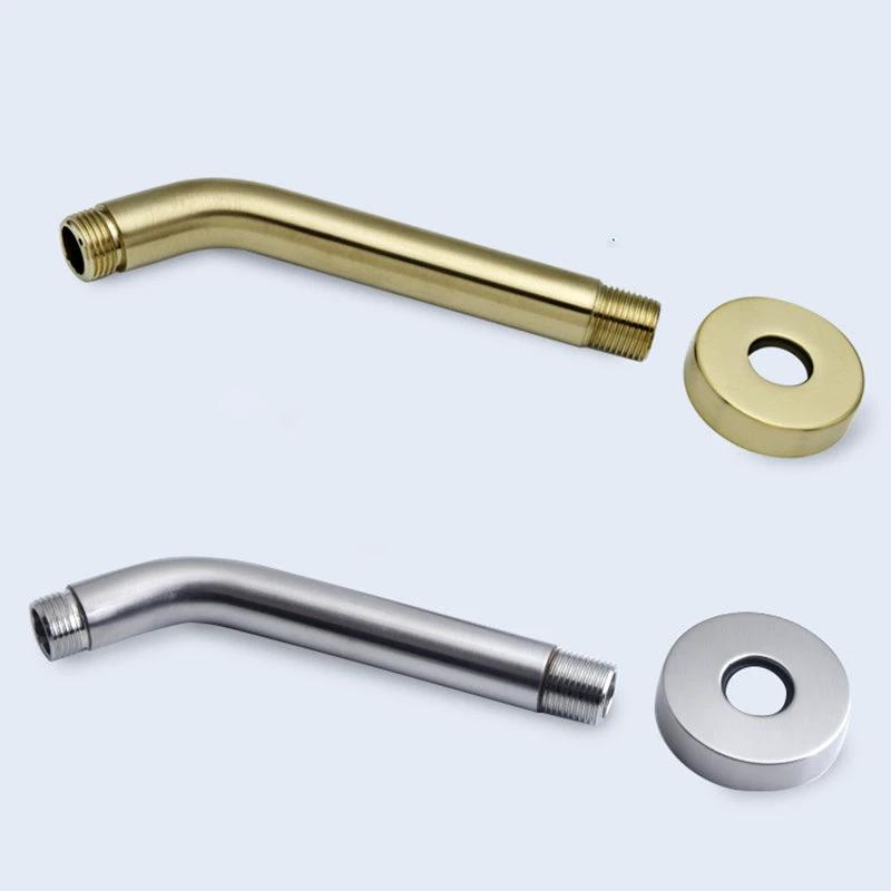 Stainless Steel Shower Combination Round Fixed Shower Head with Shower Arm by BowLift