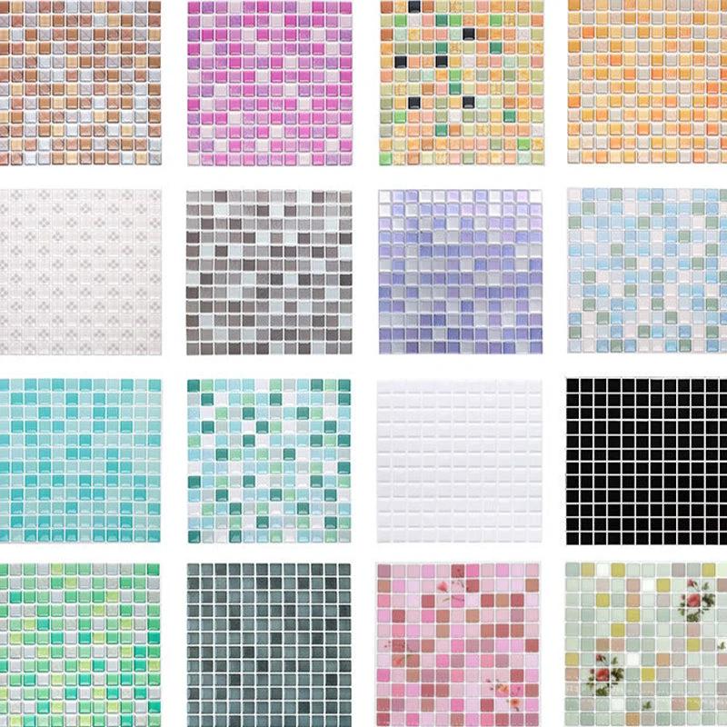 Plastic Peel & Stick Mosaic Tile Waterproof Peel & Stick Mosaic Tile with Square Shape by BowLift