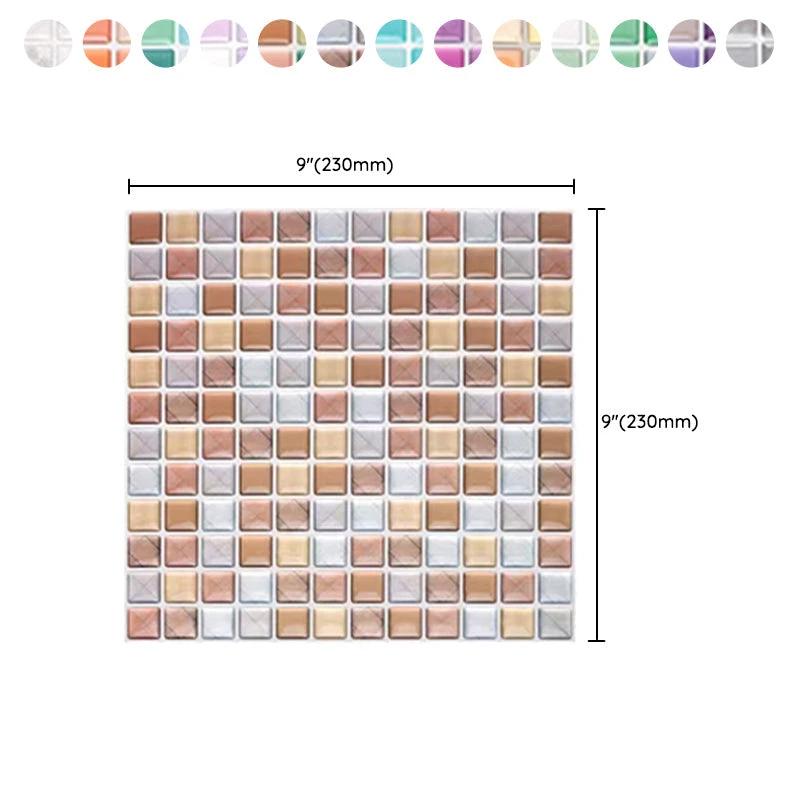 Plastic Peel & Stick Mosaic Tile Waterproof Peel & Stick Mosaic Tile with Square Shape by BowLift