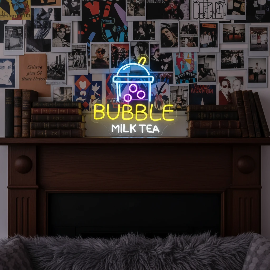 Bubble Milk Tea Neon Signs by Neonchics