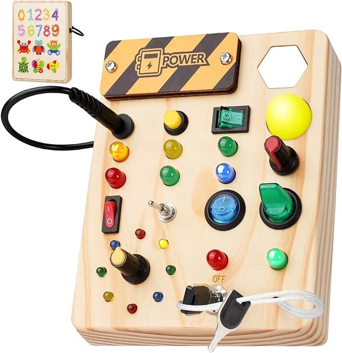 SparkQuest - Montessori Toddler Game Board with 27 LED Lights Bowlift by Bowlift
