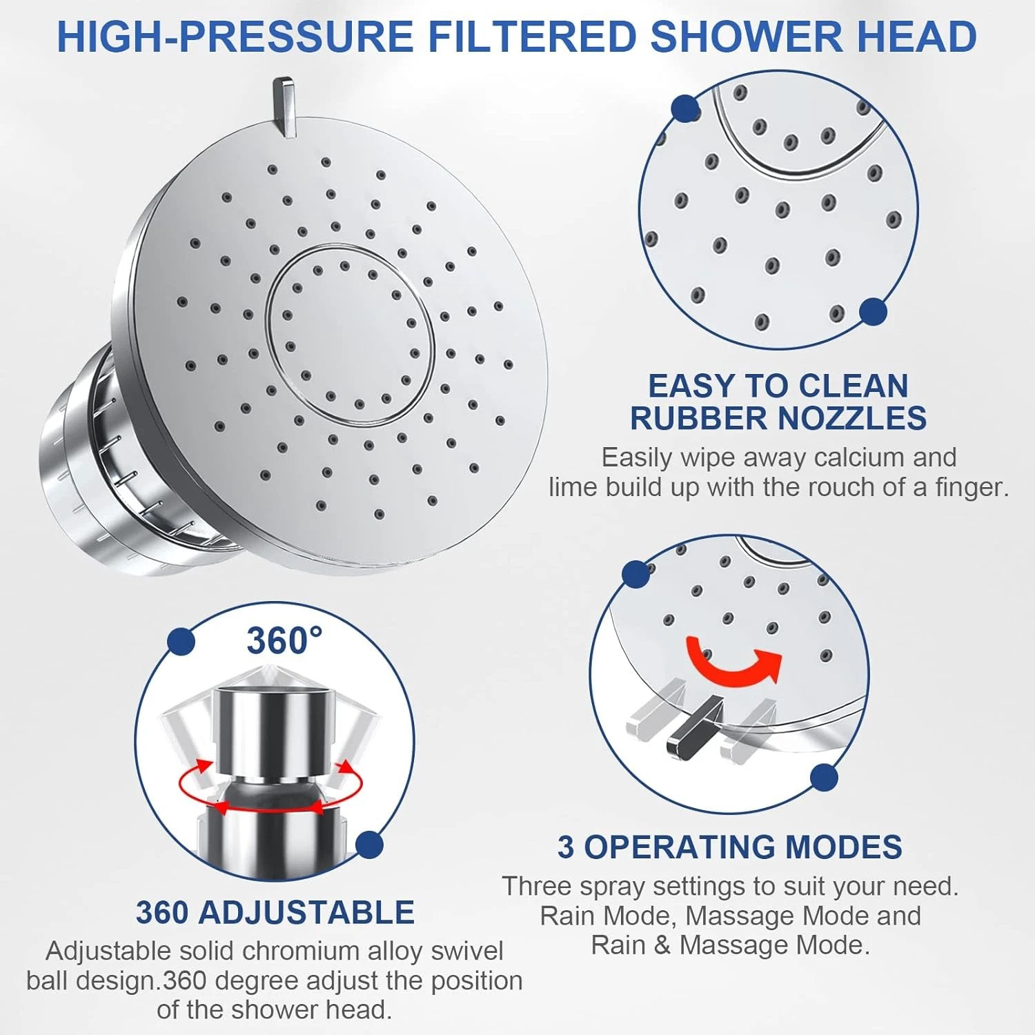 Filtered Showerhead – Naturally Enhances Skin Radiance & Hair Health by BowLift