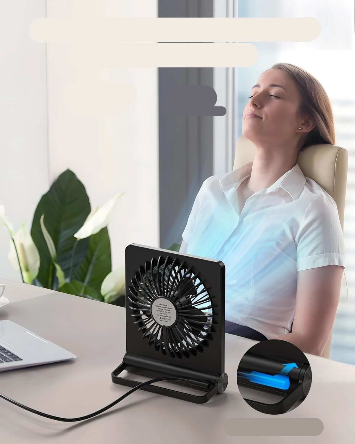 QuietBreeze - Ultra-quiet compact table fan Bowlift by Bowlift