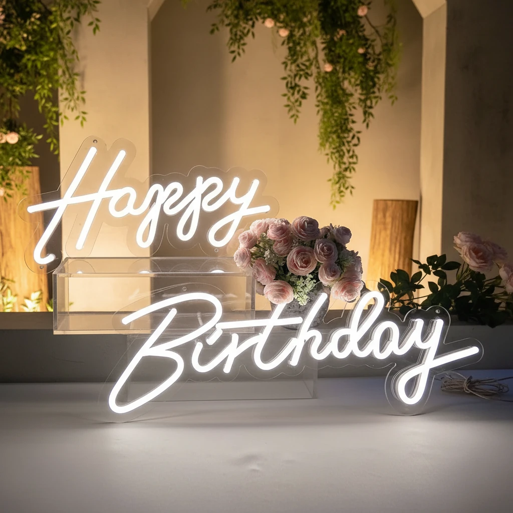 Happy Birthday Neon Signs by Neonchics