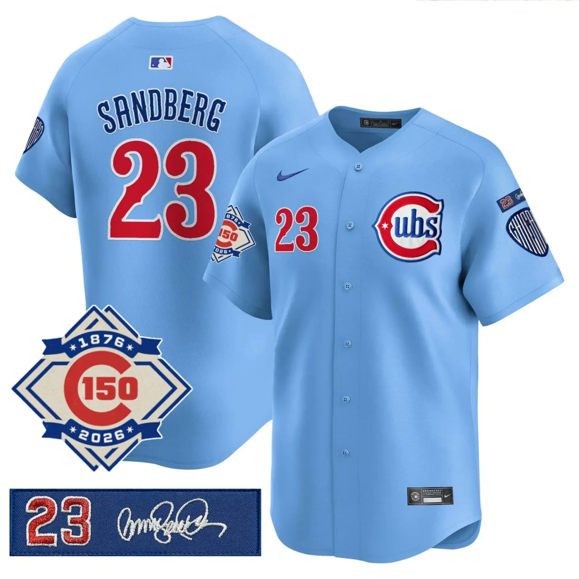 CHC Limited Jersey - 150th Anniversary & 'Ryno' Tribute Patch - All Stitched by Chicago Cubs