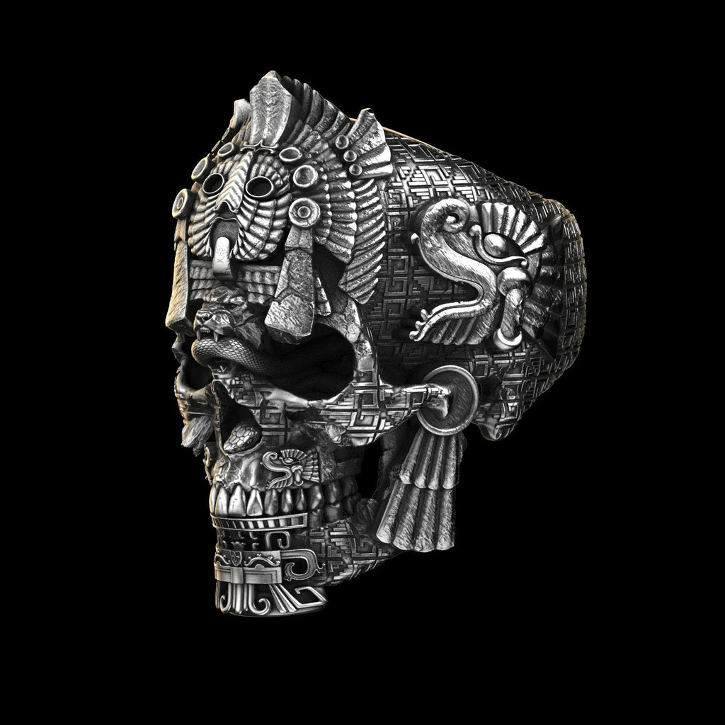 Men’s Sterling Silver Skull Ring | GrimSkull Handcrafted Statement Jewelry | 100% Silver by BowLift
