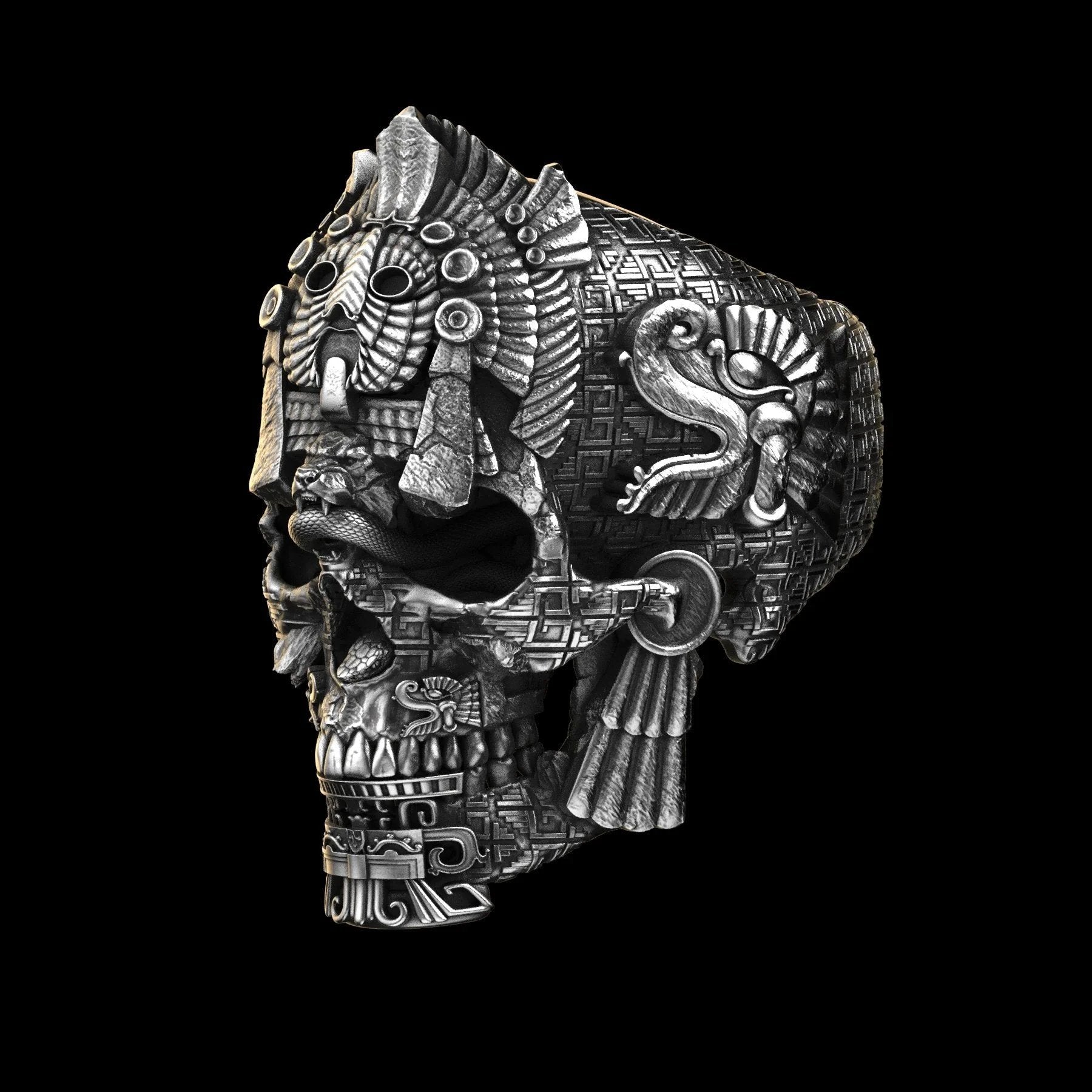 Men’s Sterling Silver Skull Ring | GrimSkull Handcrafted Statement Jewelry | 100% Silver by BowLift