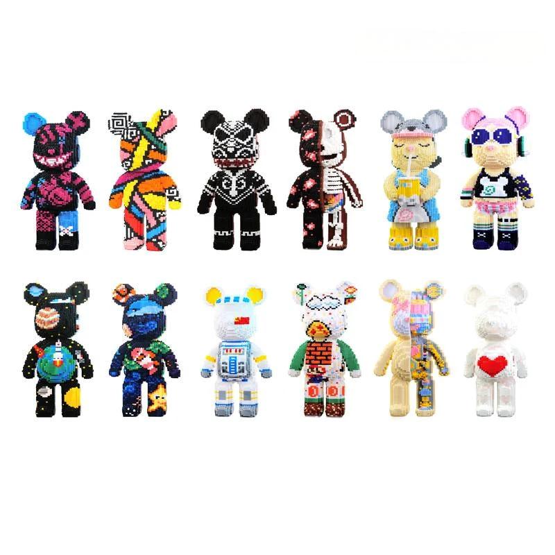 DIY Pixel Art Block Bear Figures – Creative Building & Collectible Display by BowLift