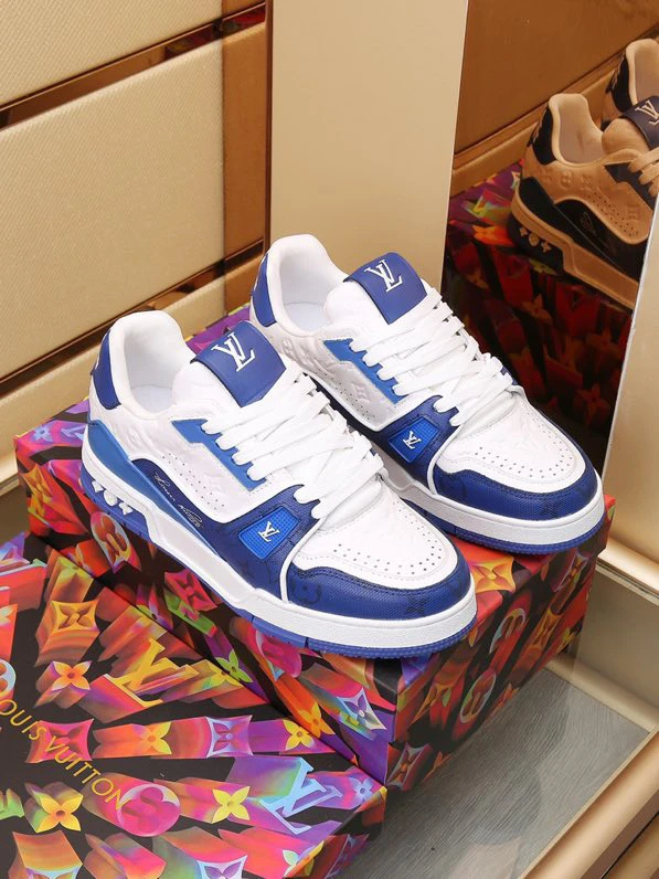 Luxury Trainer Sneakers Shoes #54 Signature Blue and White by Air Jordan