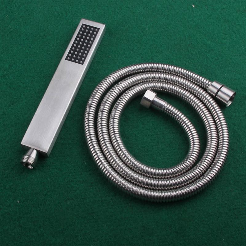 Simple Rectangle Shower Head 304 Stainless Steel Hand Shower by BowLift