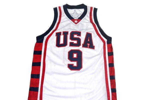 Lebron James Jersey #9 Team USA Basketball White by My store basketball