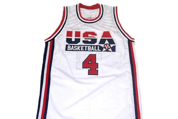 Christian Laettner Jersey #4 Team USA Basketball Navy White by My store basketball