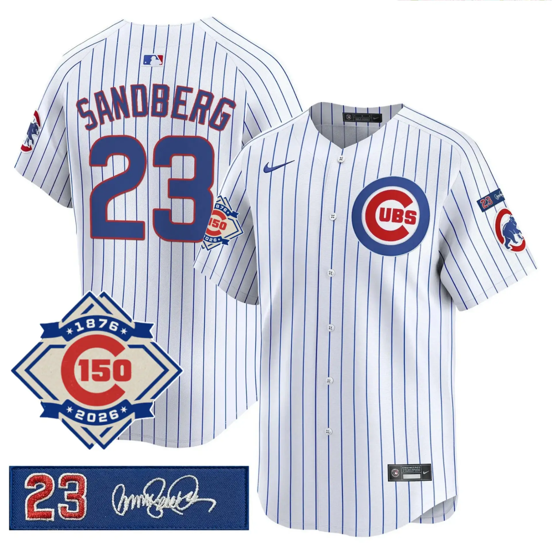 CHC Limited Jersey - 150th Anniversary & 'Ryno' Tribute Patch - All Stitched by Chicago Cubs