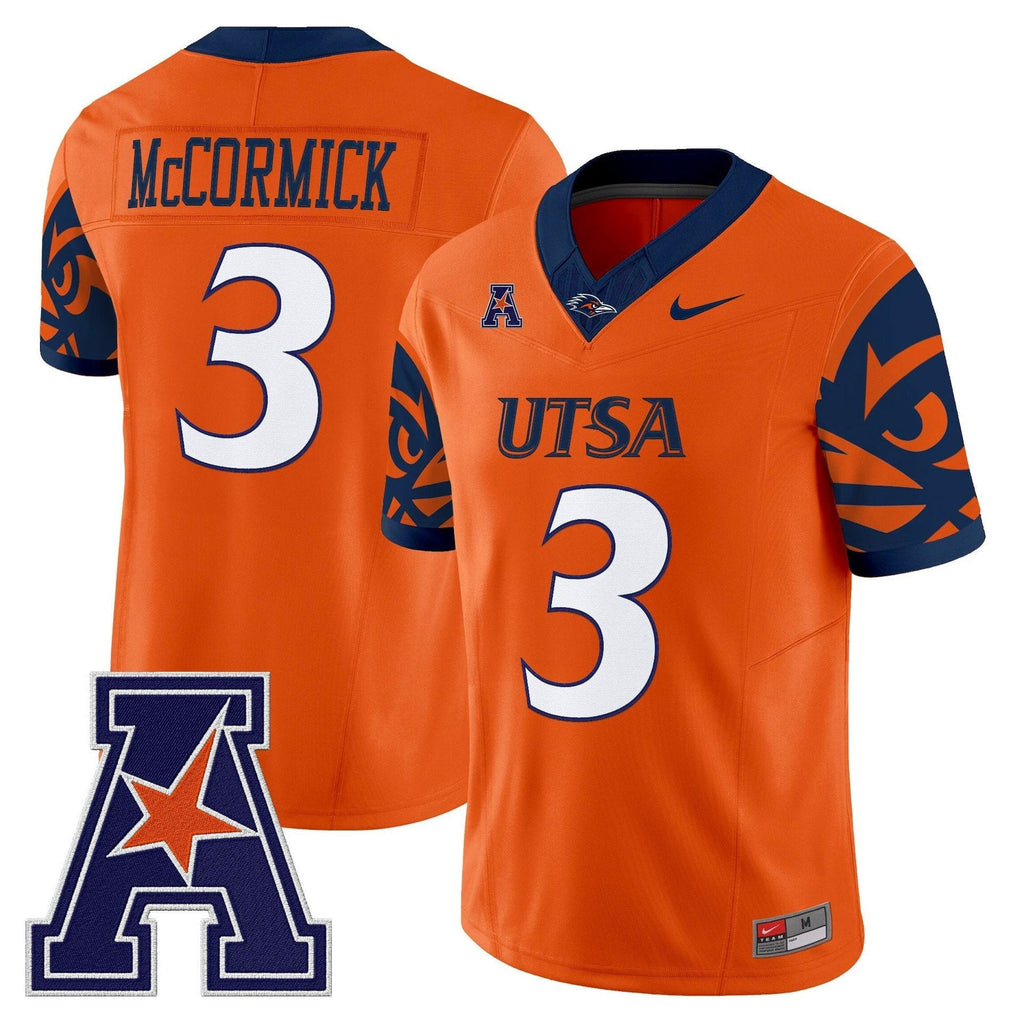 Sincere McCormick Jersey #0 UTSA Roadrunners 2025 Limited V2 Stitched Orange by My Store NCAA Football Jerseys