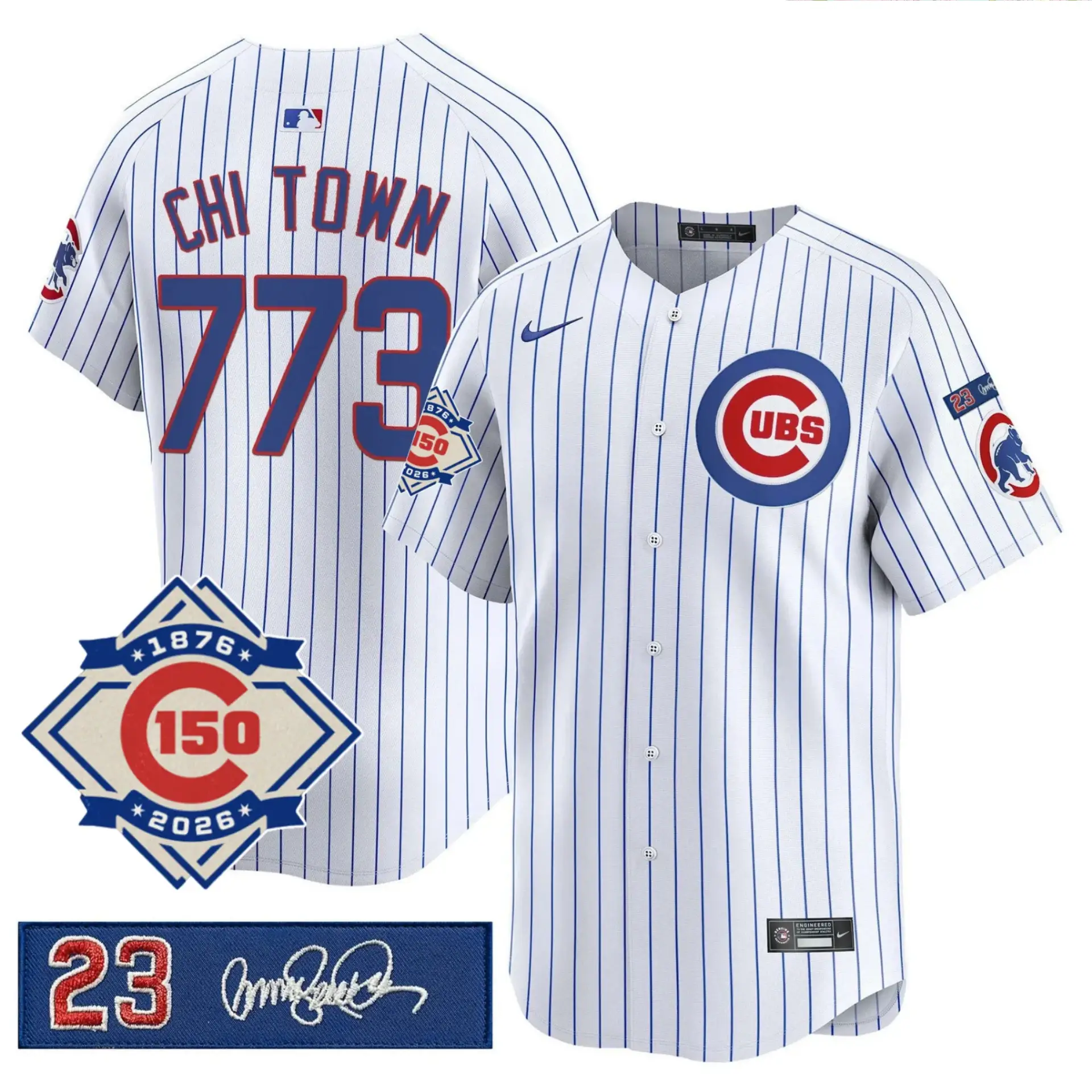 CHC Limited Jersey - 150th Anniversary & 'Ryno' Tribute Patch - All Stitched by Chicago Cubs