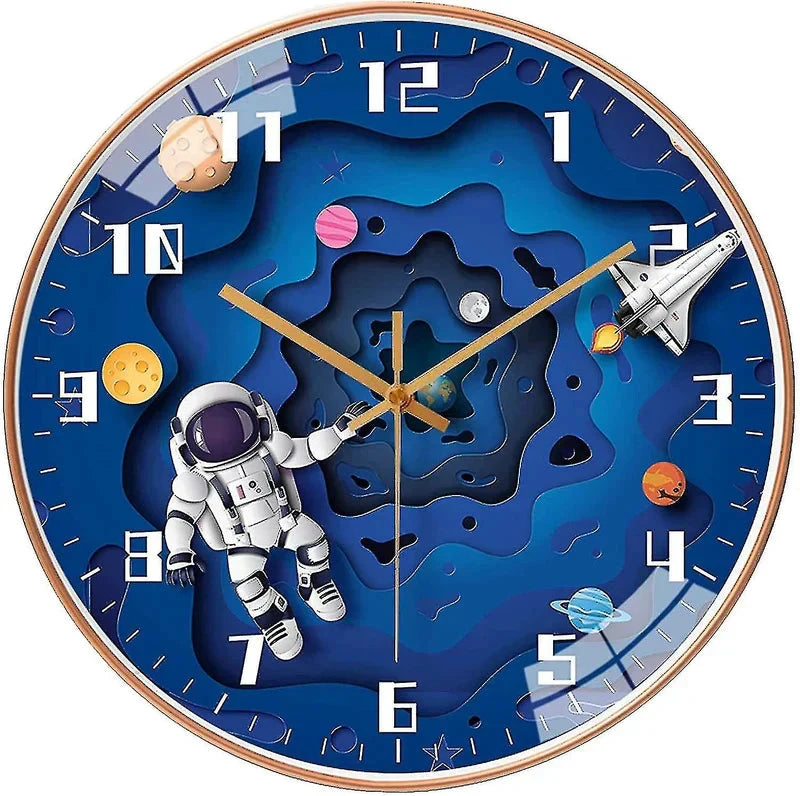 Cosmotime Kids Room Theme Wall Clock Bowlift by Bowlift