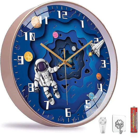 Cosmotime Kids Room Theme Wall Clock Bowlift by Bowlift