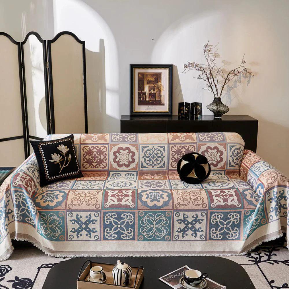Vintage Mosaic Sofa Cover by Casa & Beyond